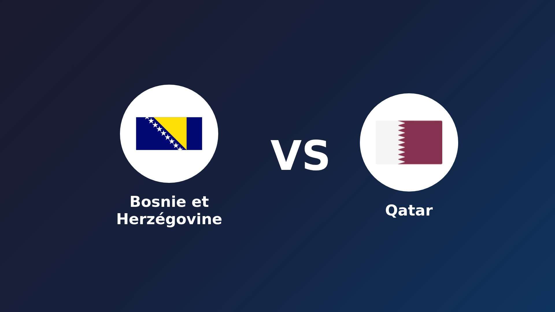 Bosnie-Herzégovine vs Qatar