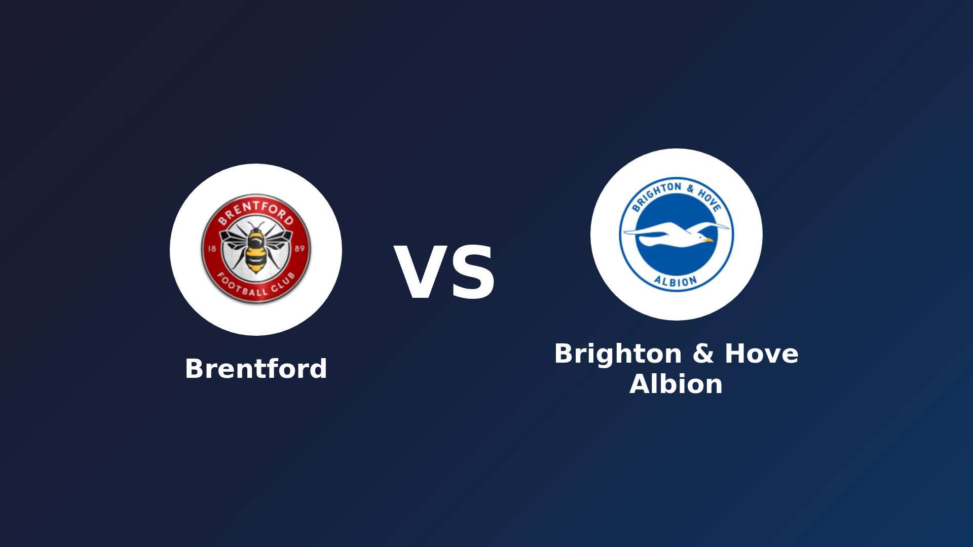 Brentford vs Brighton & Hove Albion