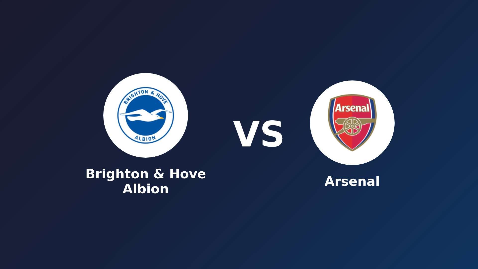 Brighton & Hove Albion vs Arsenal