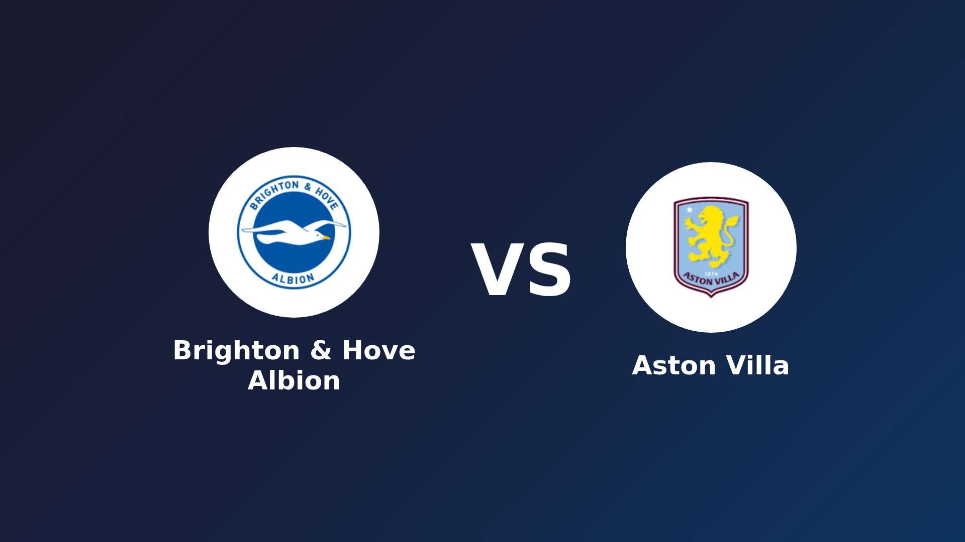 Brighton & Hove Albion vs Aston Villa