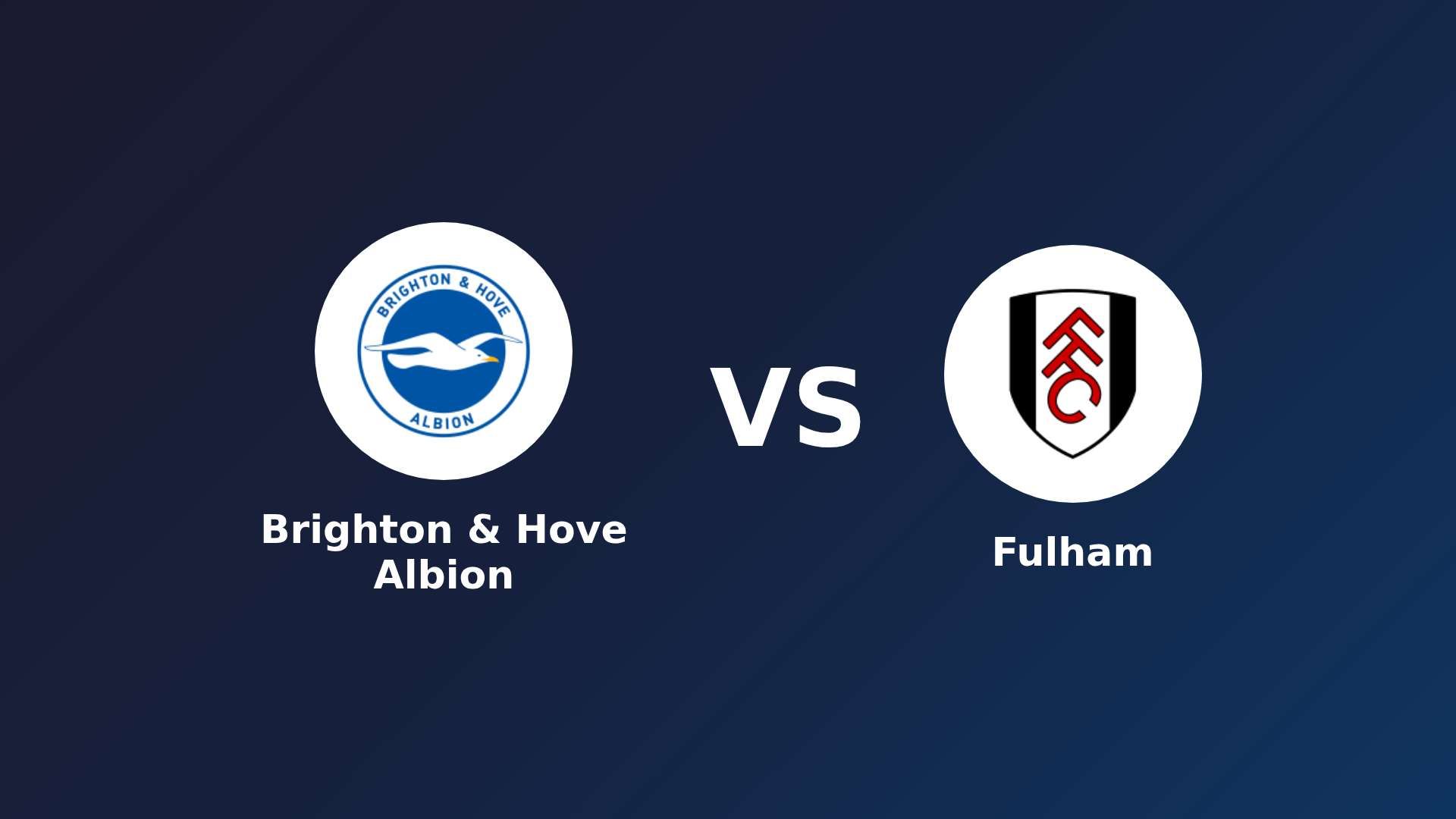 Brighton & Hove Albion vs Fulham