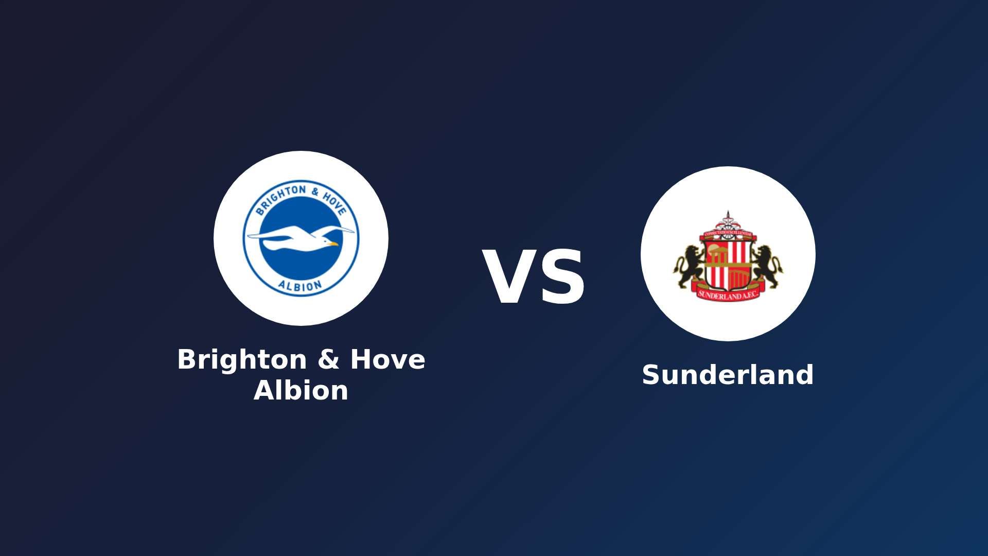 Brighton & Hove Albion vs Sunderland