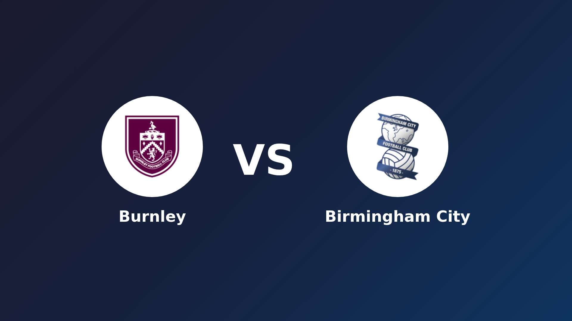 Burnley vs Birmingham City
