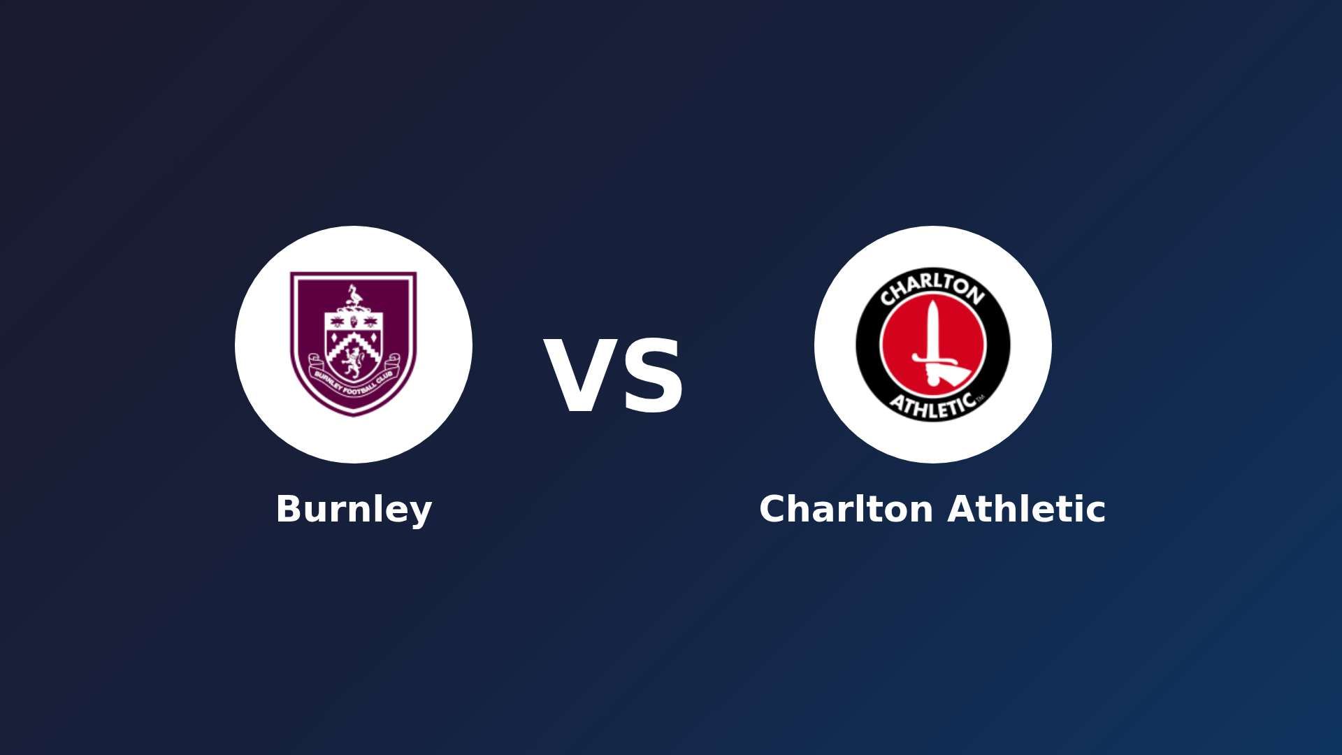 Burnley vs Charlton Athletic