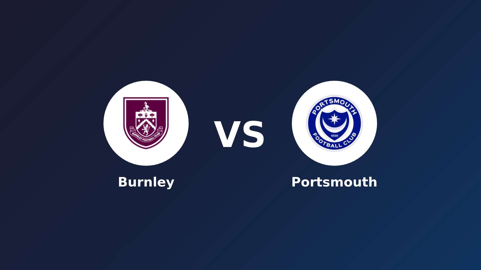 Burnley vs Portsmouth
