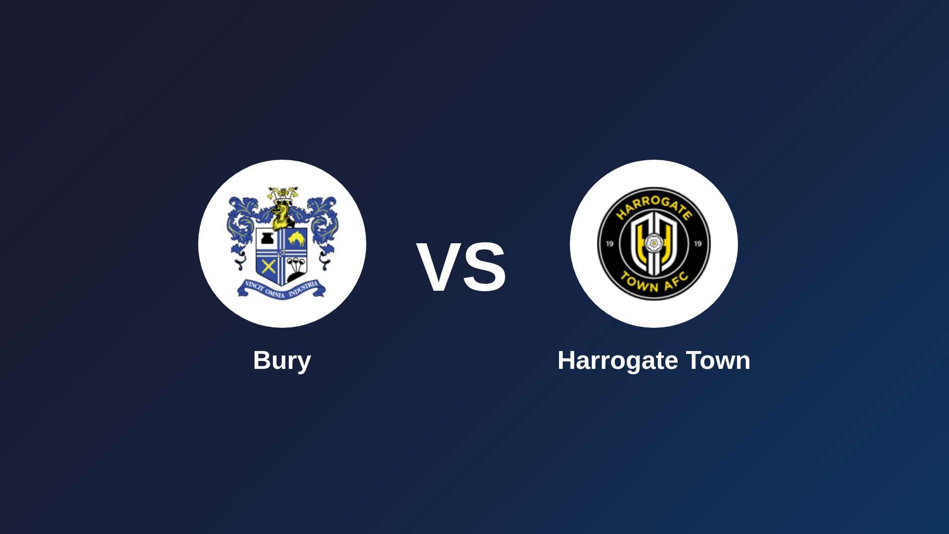 Bury vs Harrogate Town