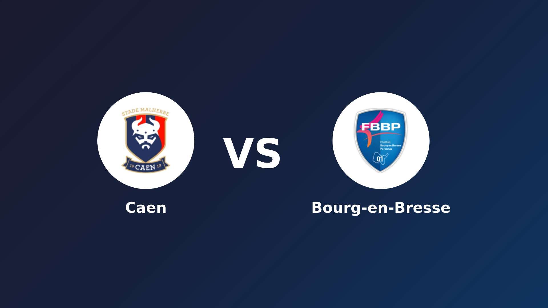 Caen vs Bourg-en-Bresse