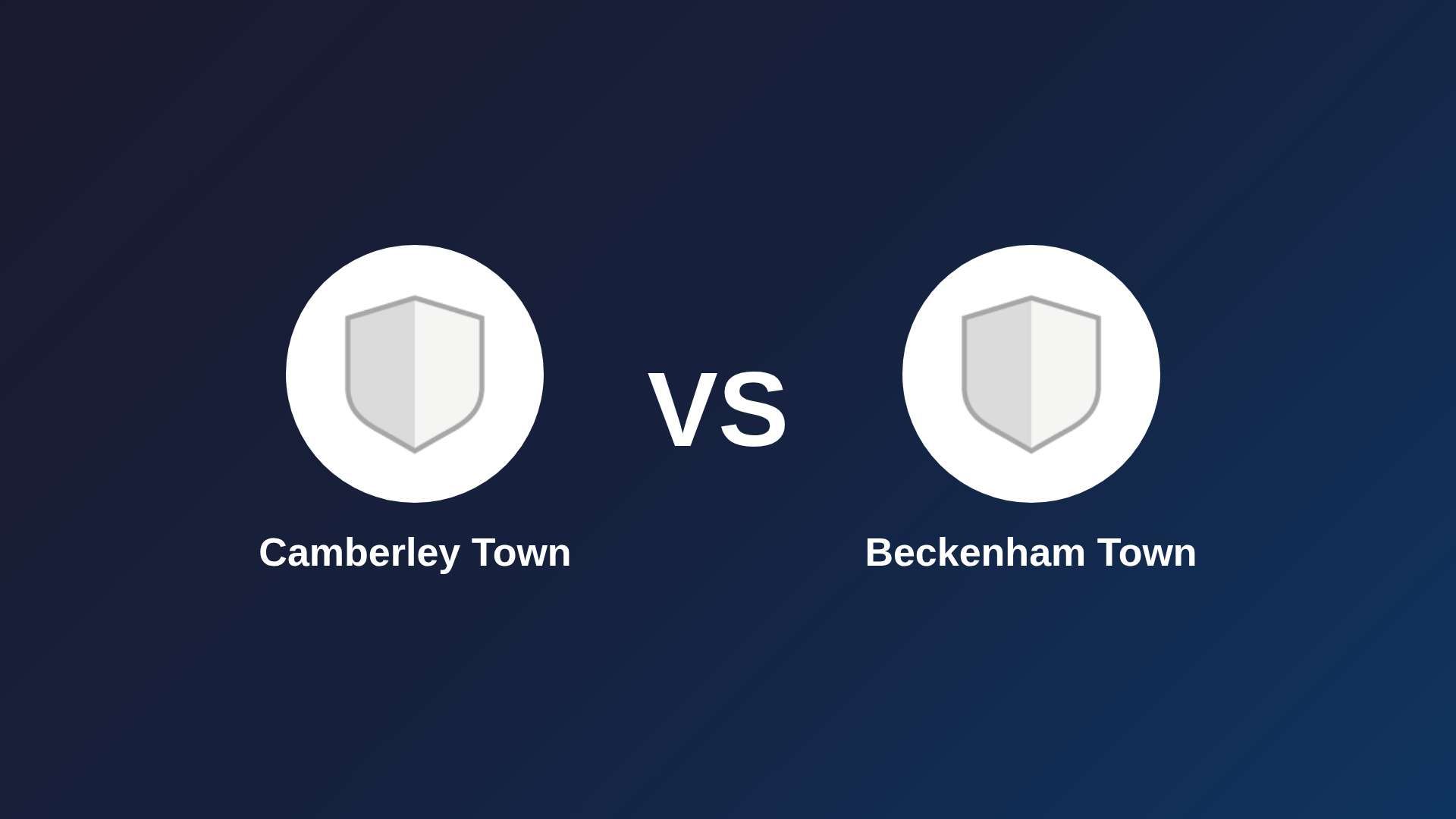 Camberley Town vs Beckenham Town