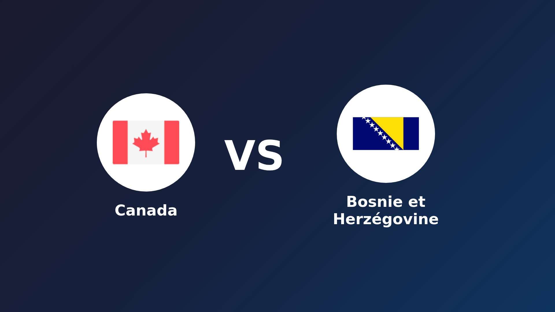 Canada vs Bosnie-Herzégovine