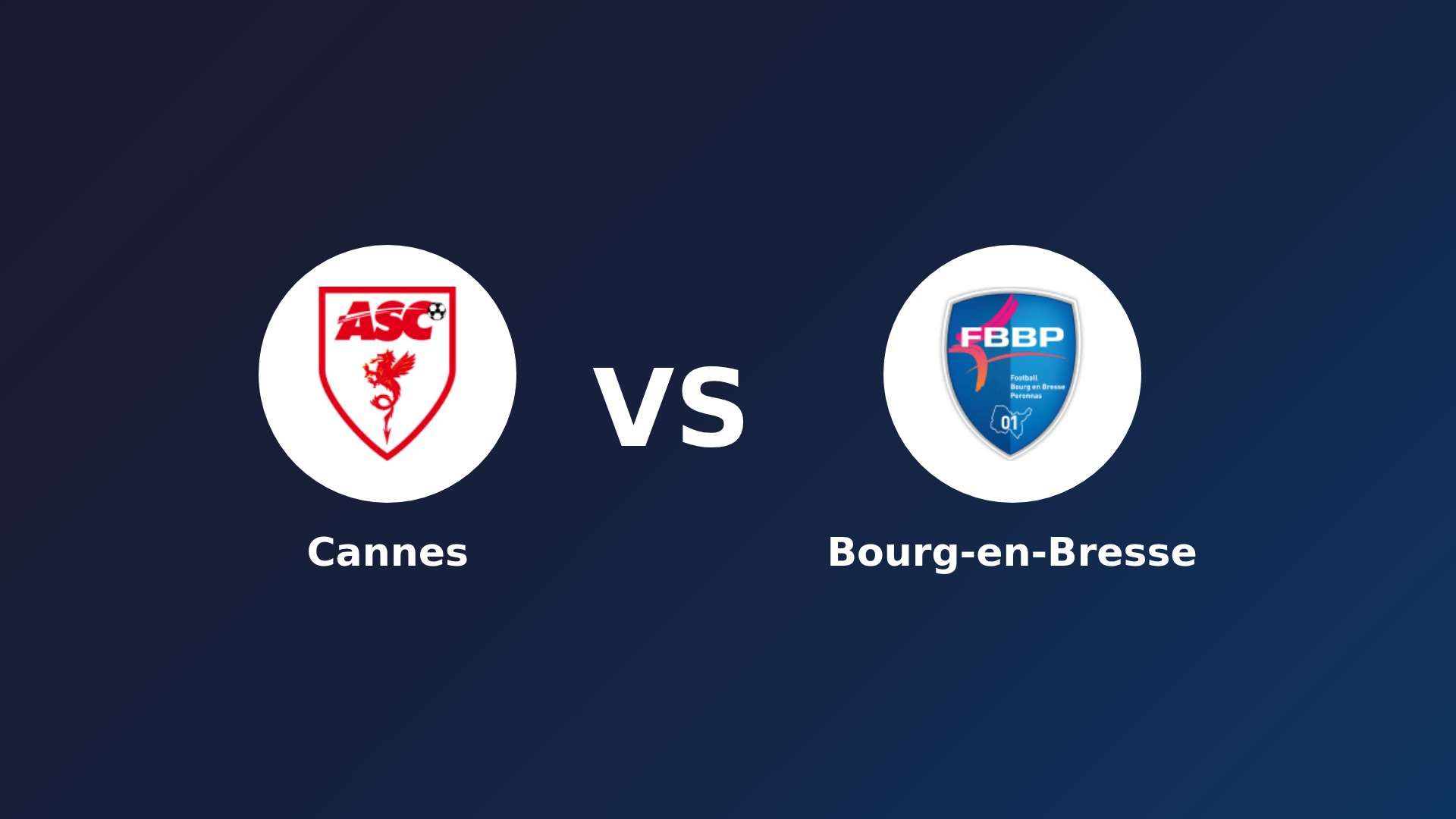 Cannes vs Bourg-en-Bresse