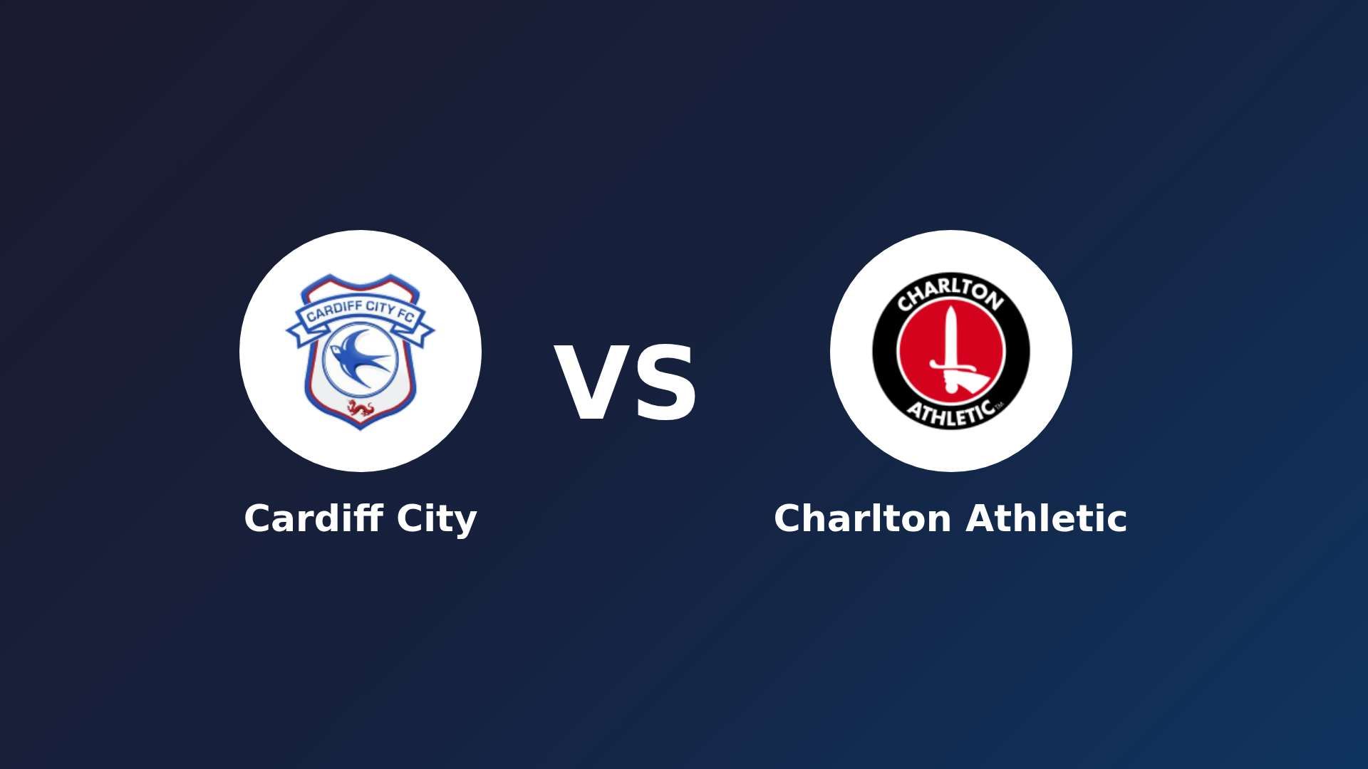Cardiff City vs Charlton Athletic