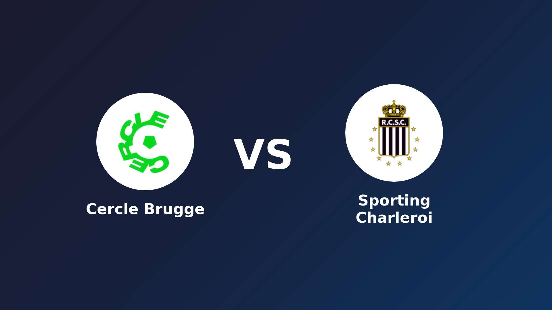 Cercle Brugge vs Sporting Charleroi