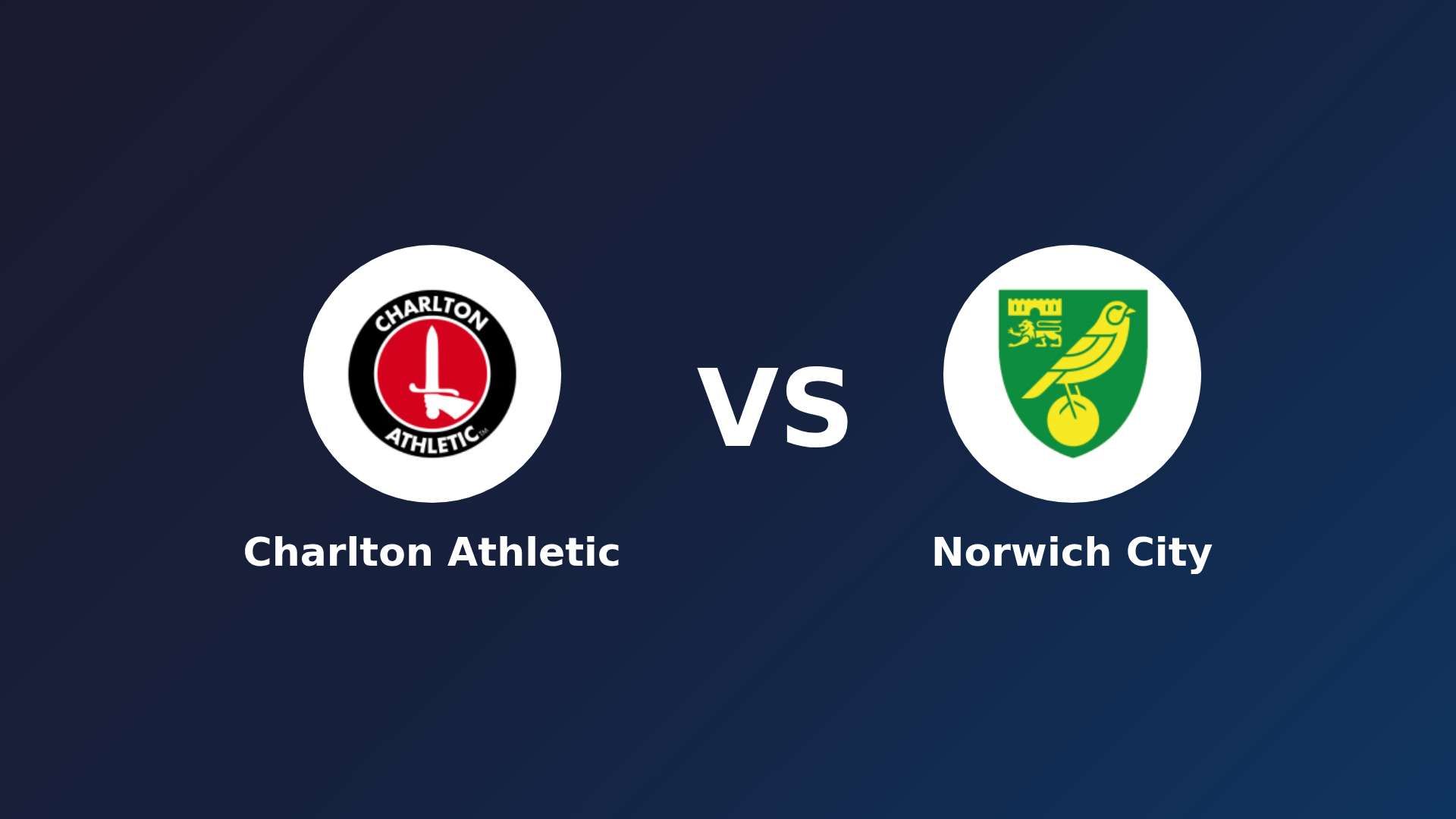 Charlton Athletic vs Norwich City
