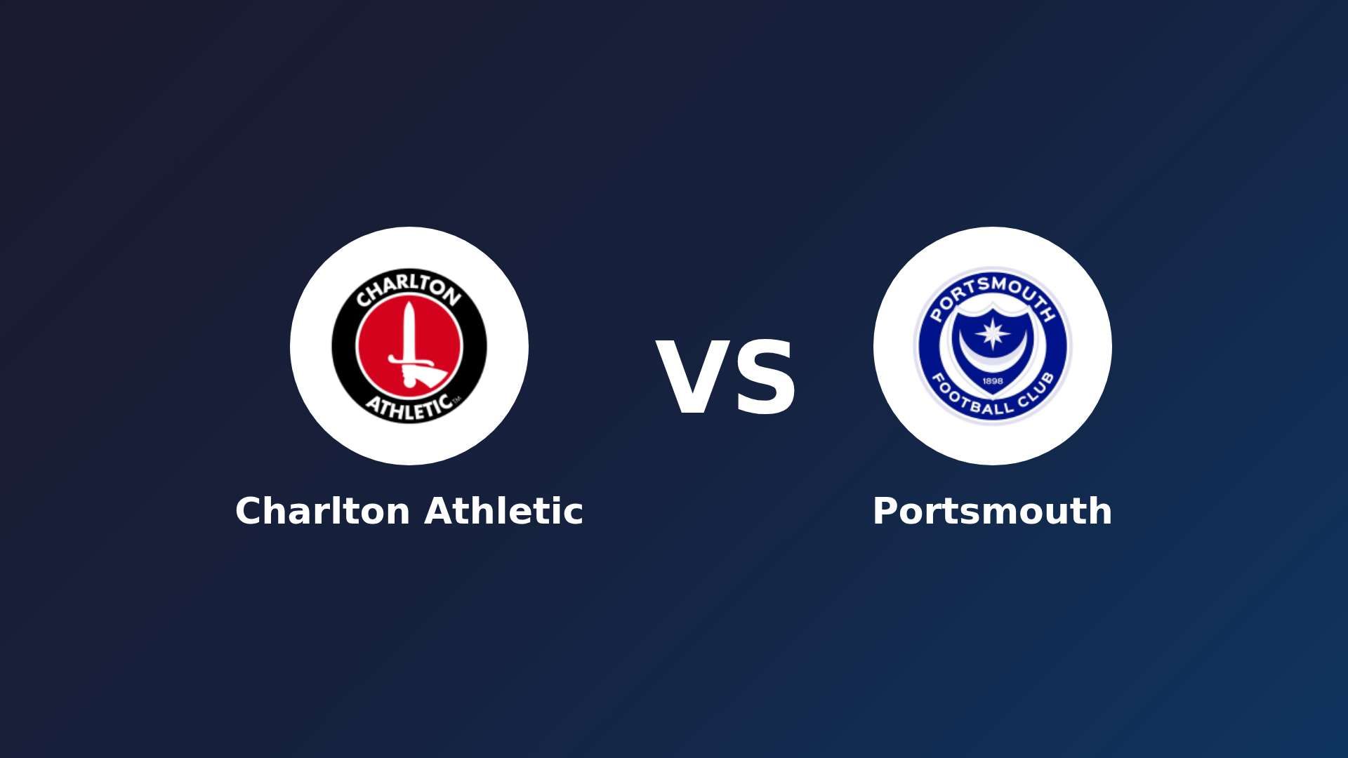 Charlton Athletic vs Portsmouth