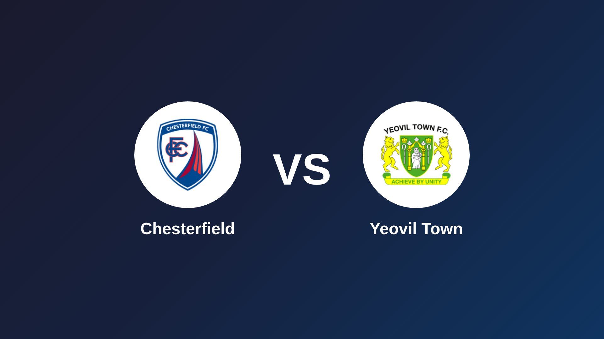Chesterfield vs Yeovil Town