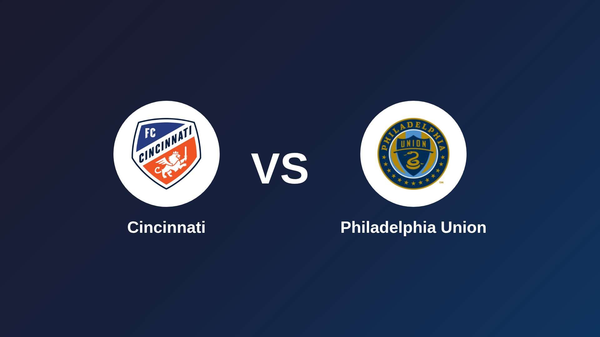 Cincinnati vs Philadelphia Union