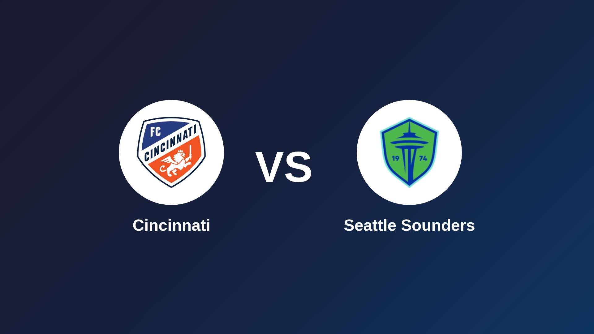 Cincinnati vs Seattle Sounders