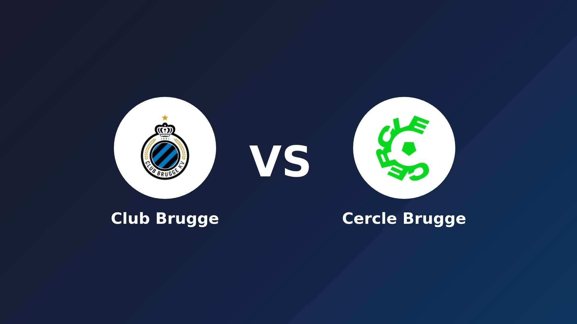 Club Brugge vs Cercle Brugge