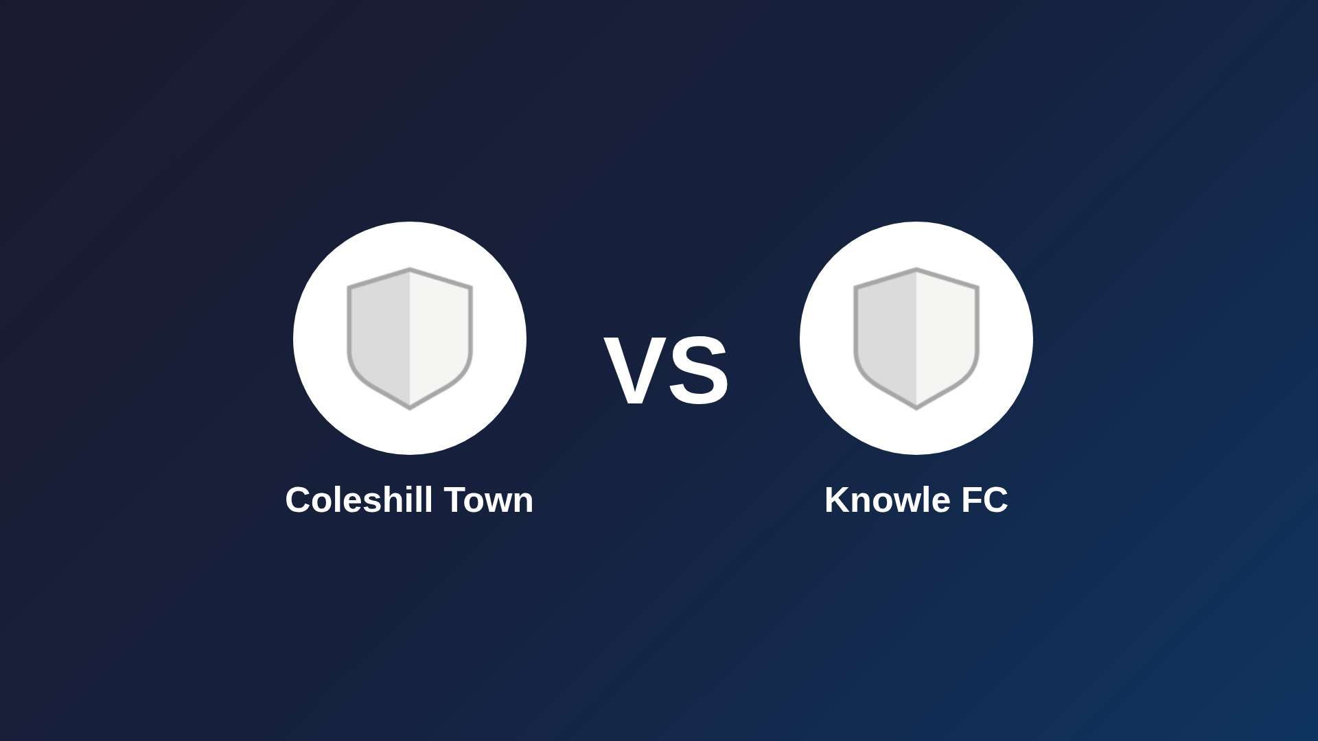 Coleshill Town vs Knowle FC