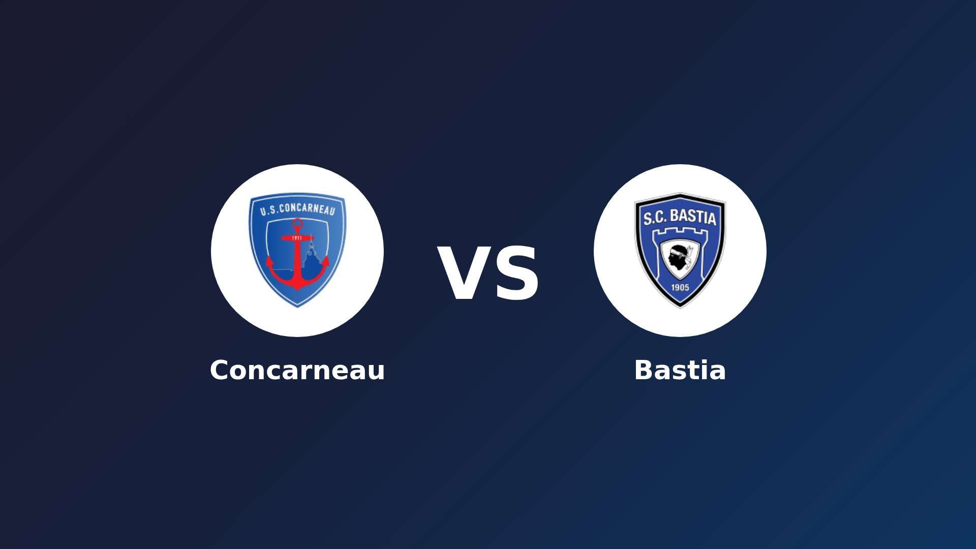 Concarneau vs Bastia