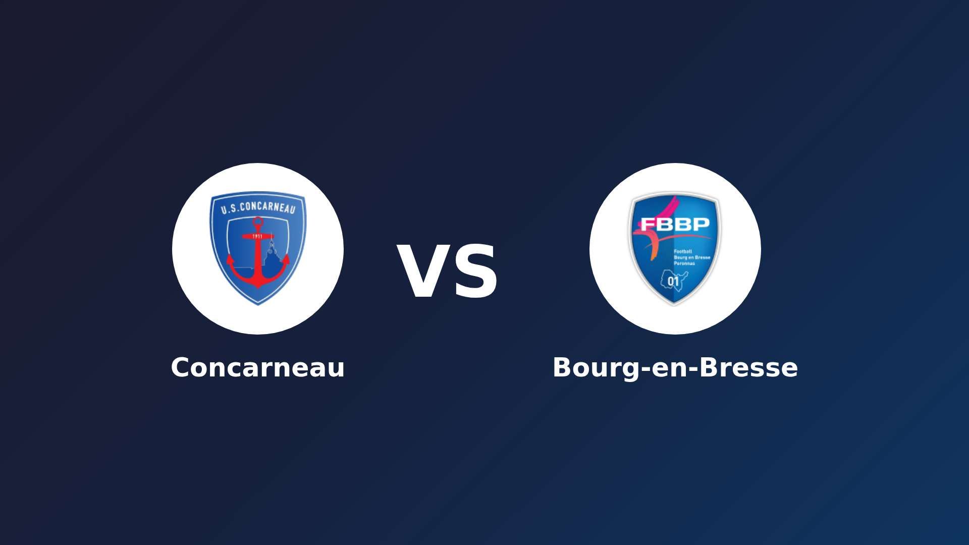 Concarneau vs Bourg-en-Bresse