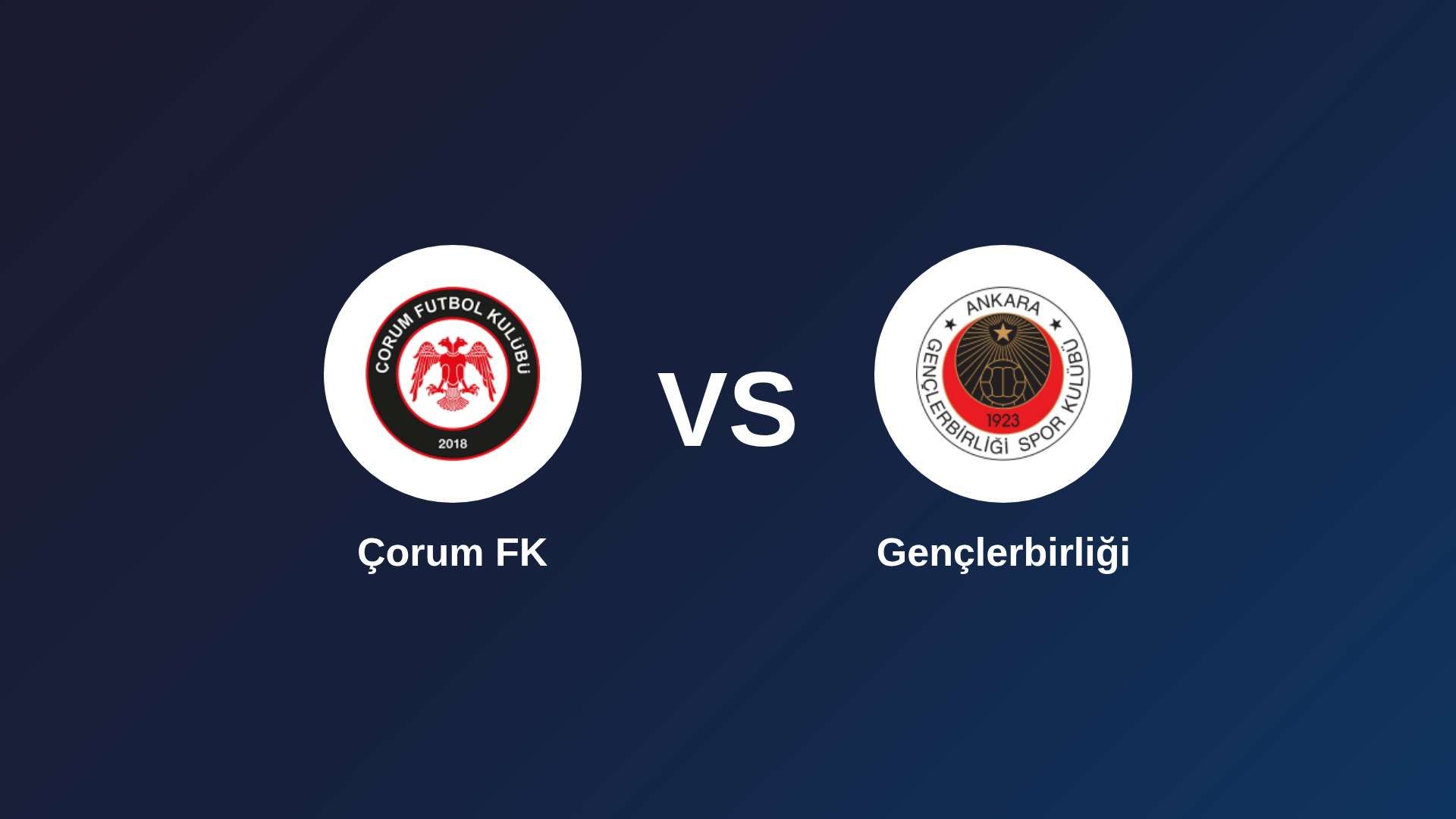 Çorum FK vs Gençlerbirliği