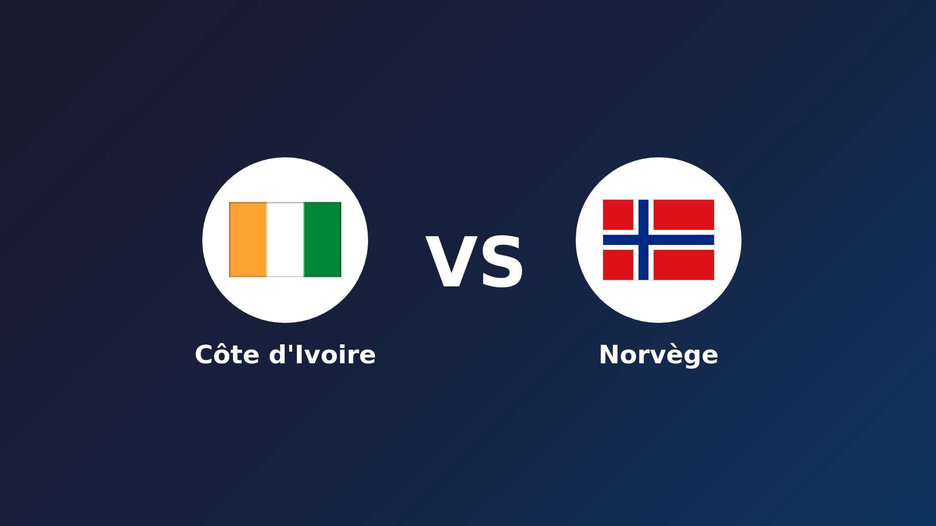 Côte d'Ivoire - Norvège