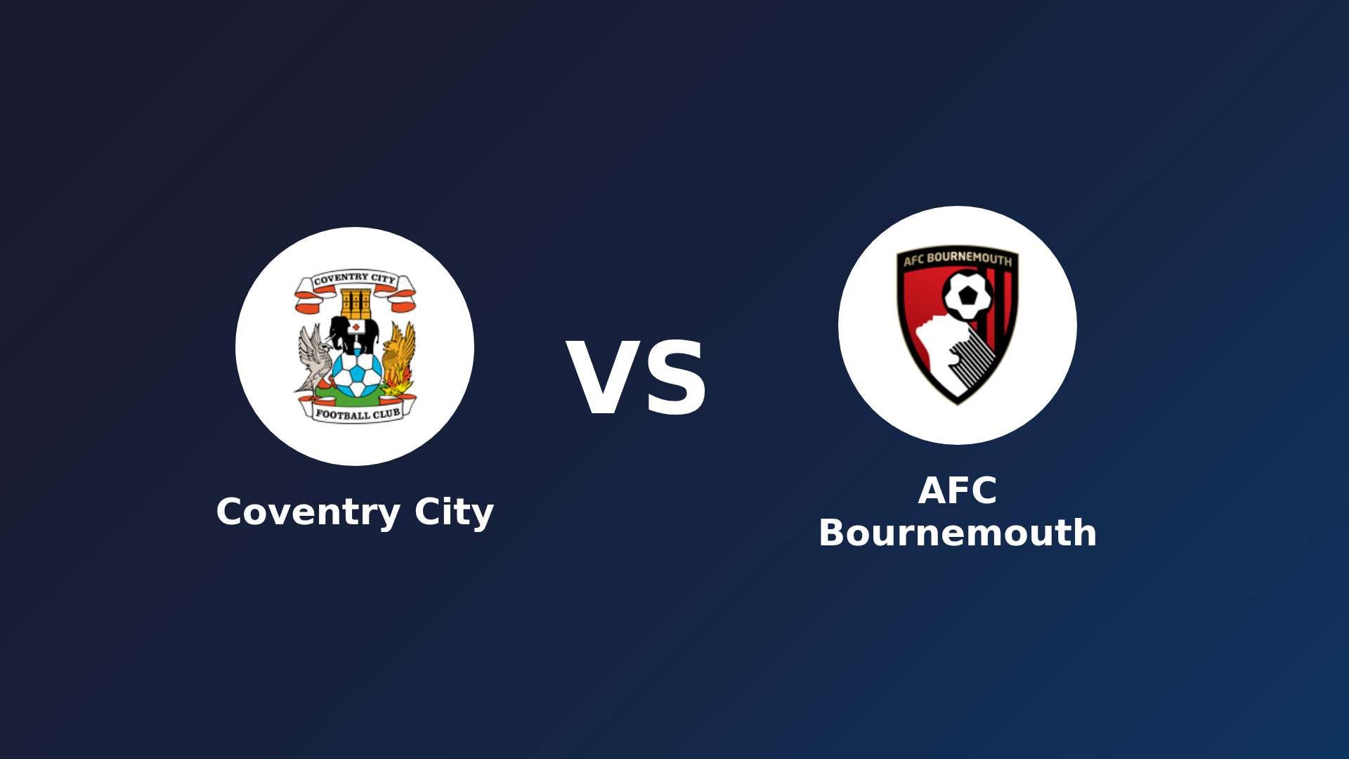 Coventry City vs AFC Bournemouth