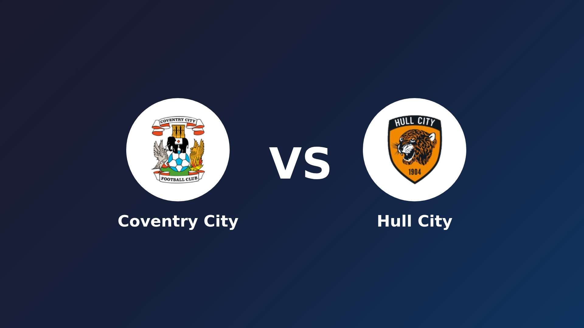 Coventry City vs Hull City
