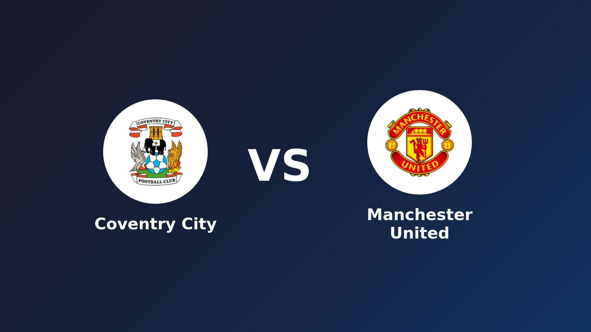 Coventry City vs Manchester United