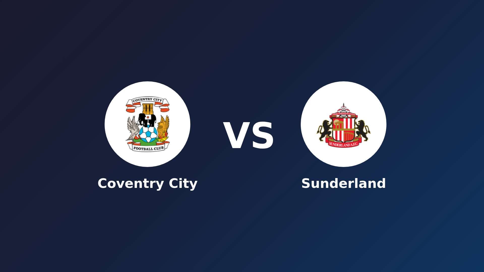 Coventry City vs Sunderland