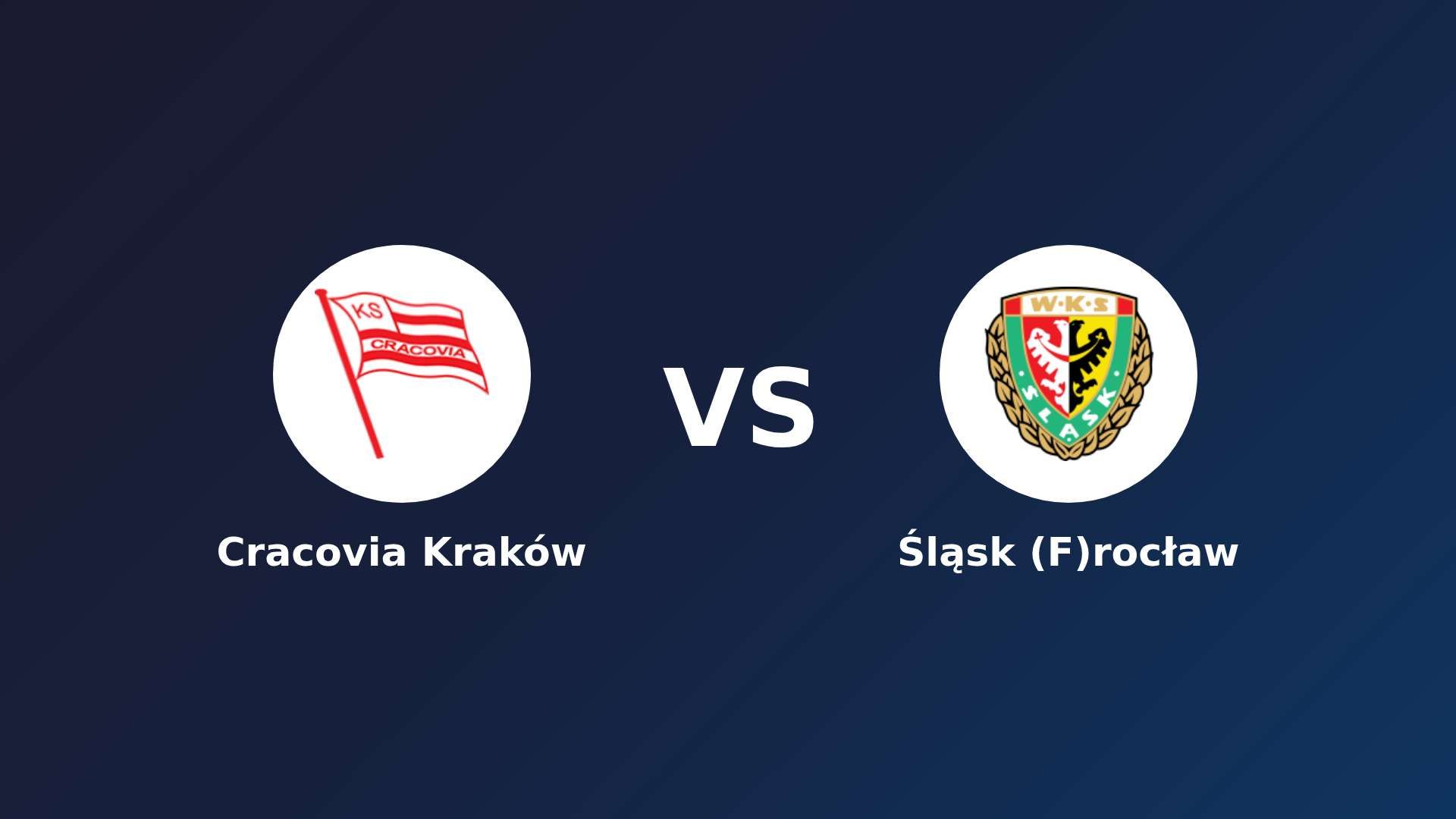 Cracovia Kraków vs Śląsk (F)rocław