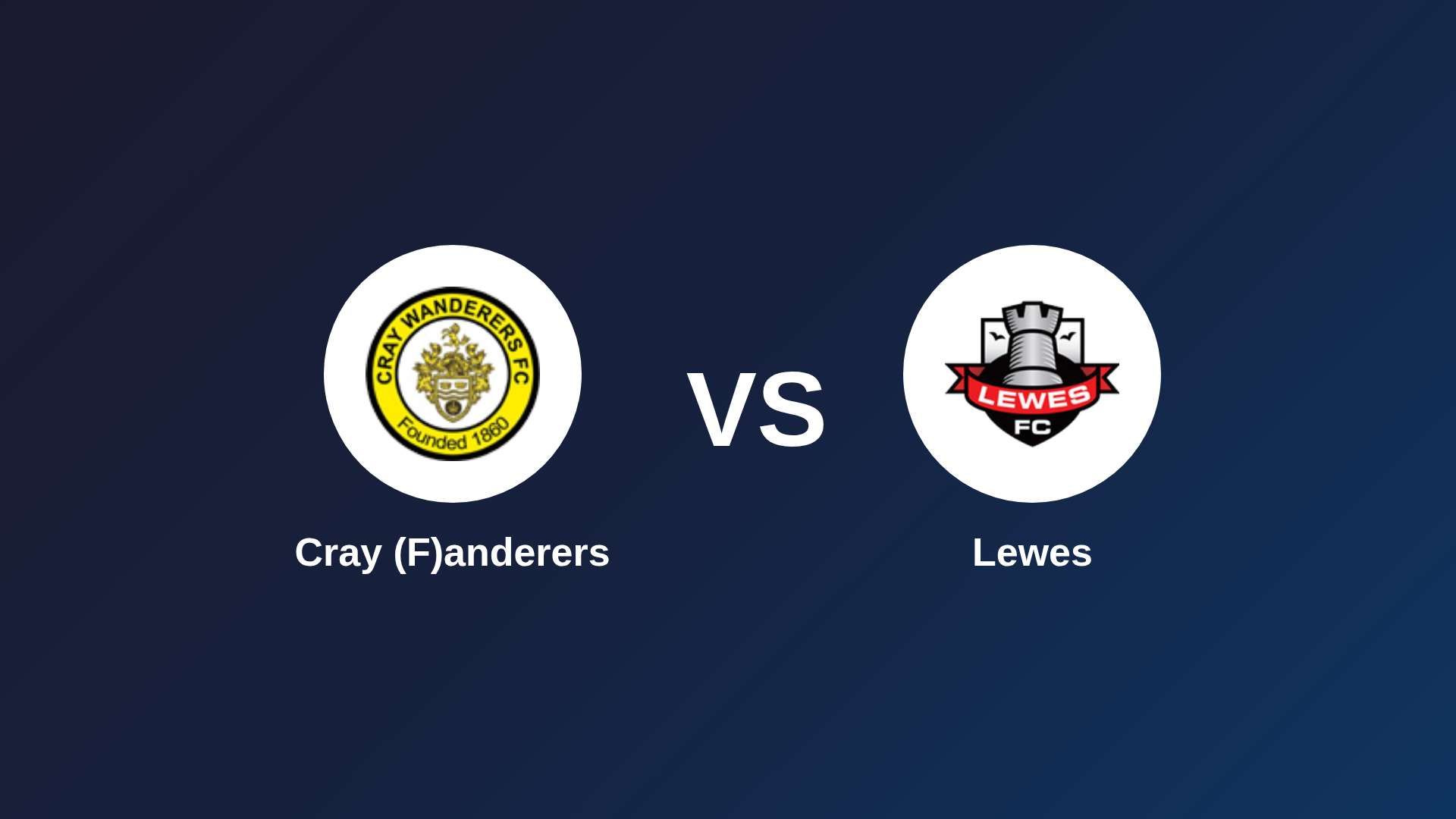 Cray (F)anderers vs Lewes