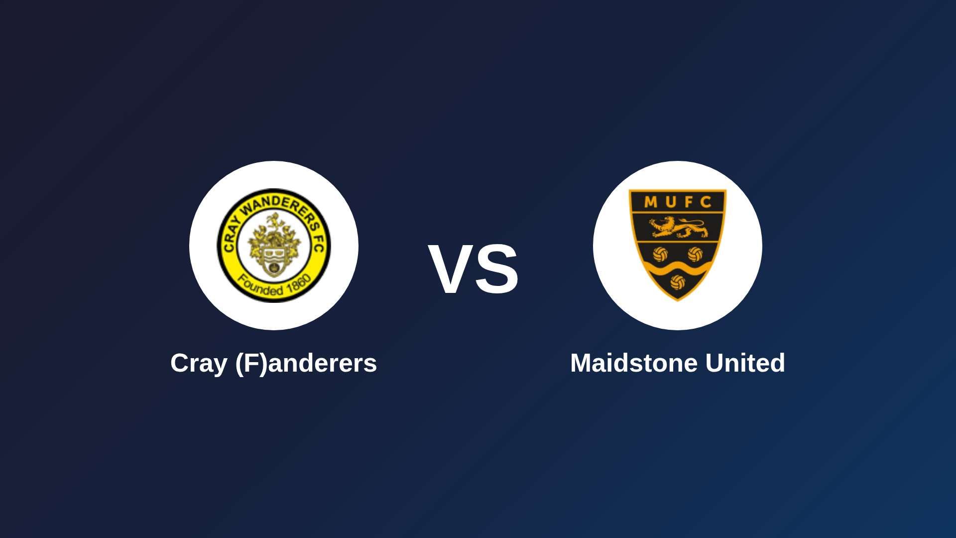 Cray (F)anderers vs Maidstone United
