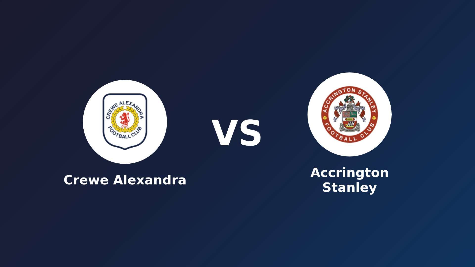 Crewe Alexandra vs Accrington Stanley