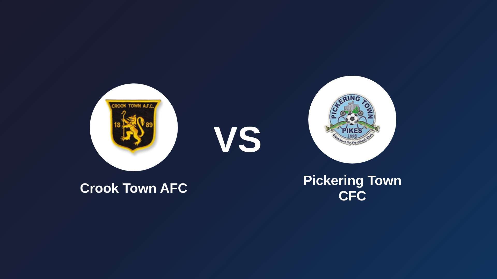 Crook Town AFC vs Pickering Town CFC