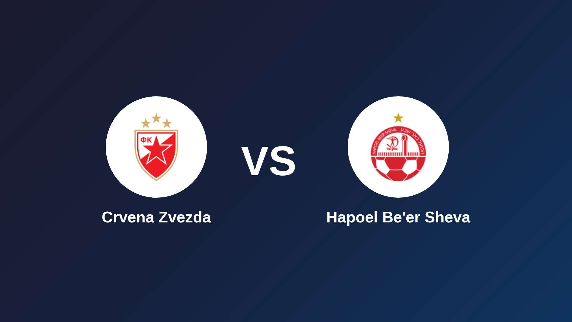 Crvena Zvezda vs Hapoel Be'er Sheva