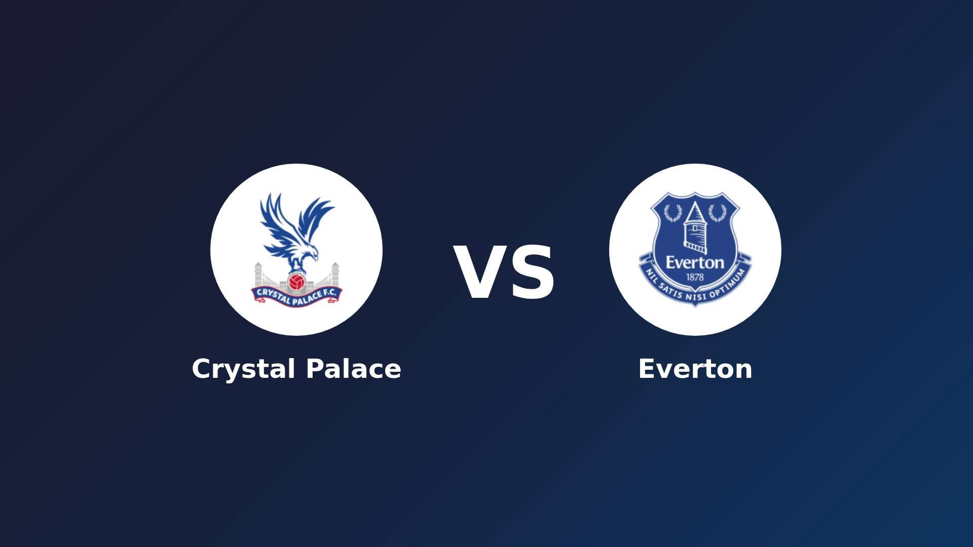 Crystal Palace vs Everton
