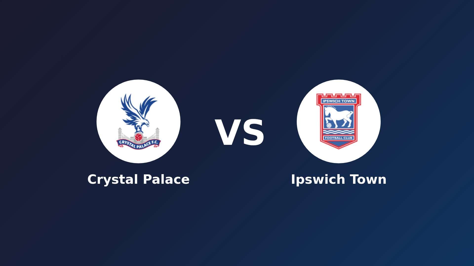 Crystal Palace vs Ipswich Town