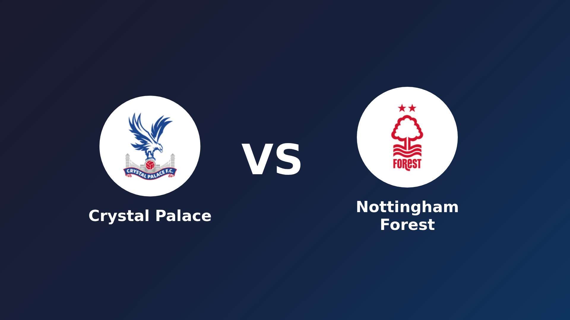 Crystal Palace vs Nottingham Forest