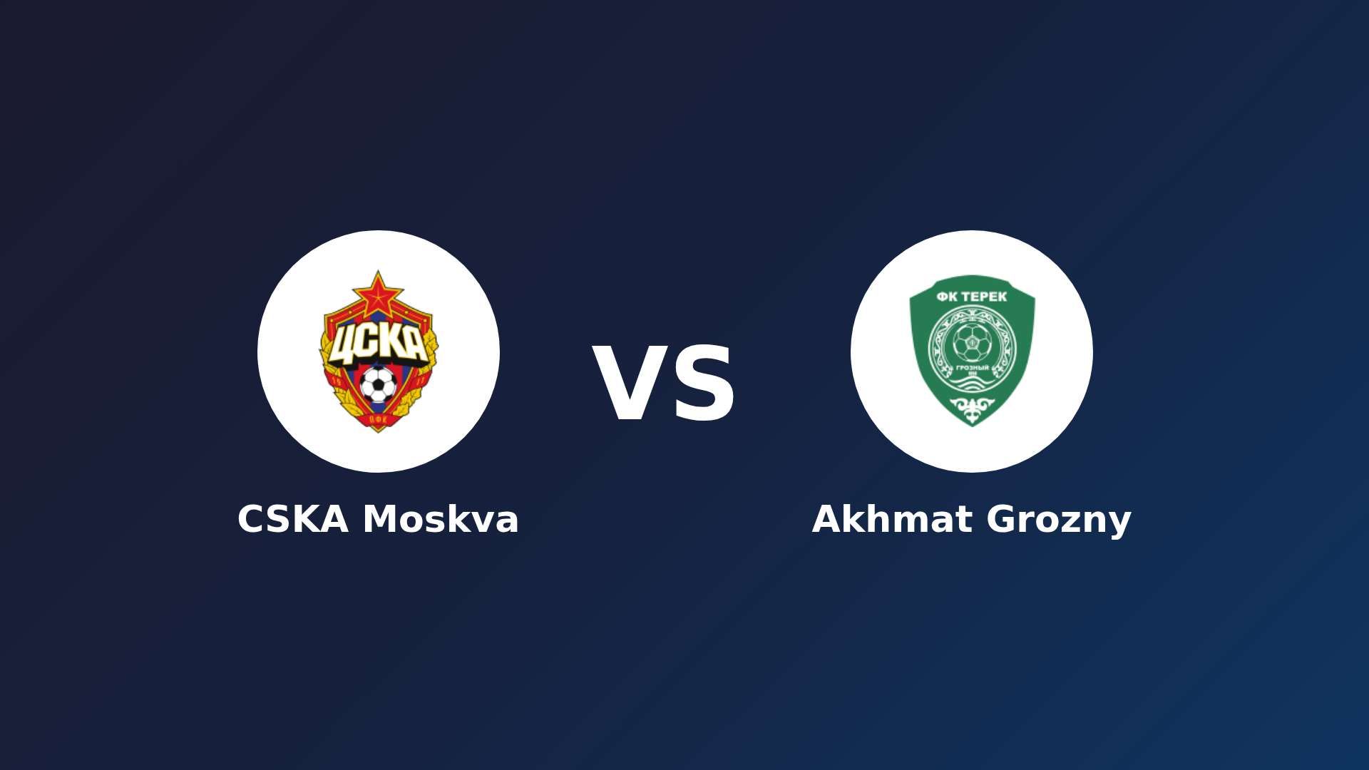 CSKA Moskva vs Akhmat Grozny