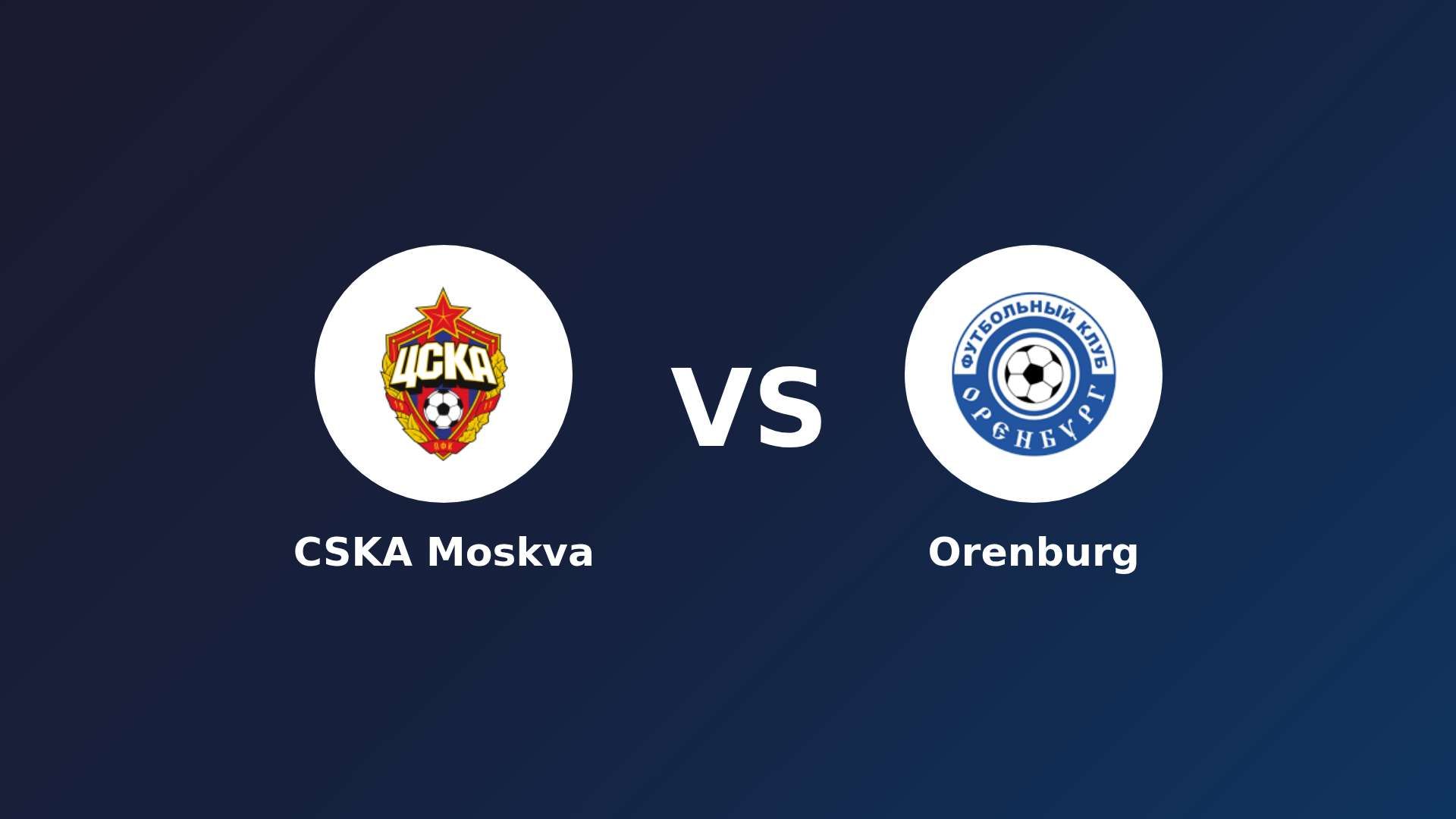 CSKA Moskva vs Orenburg
