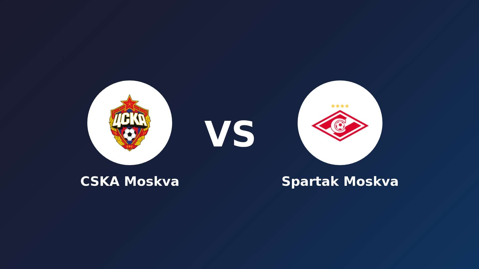 CSKA Moskva vs Spartak Moskva