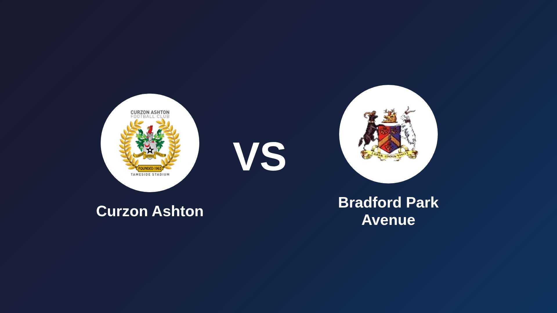 Curzon Ashton vs Bradford Park Avenue