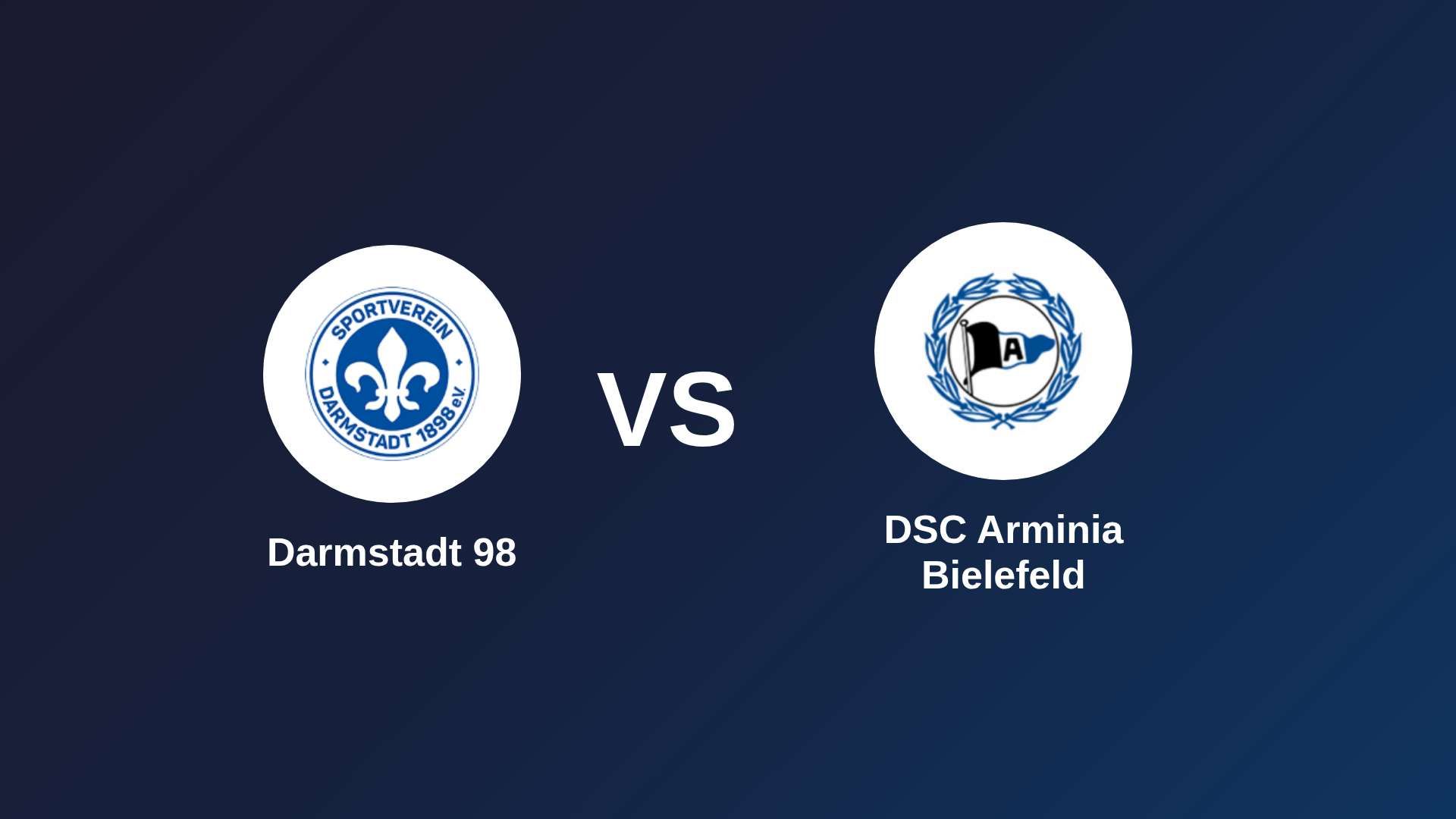 Darmstadt 98 vs DSC Arminia Bielefeld