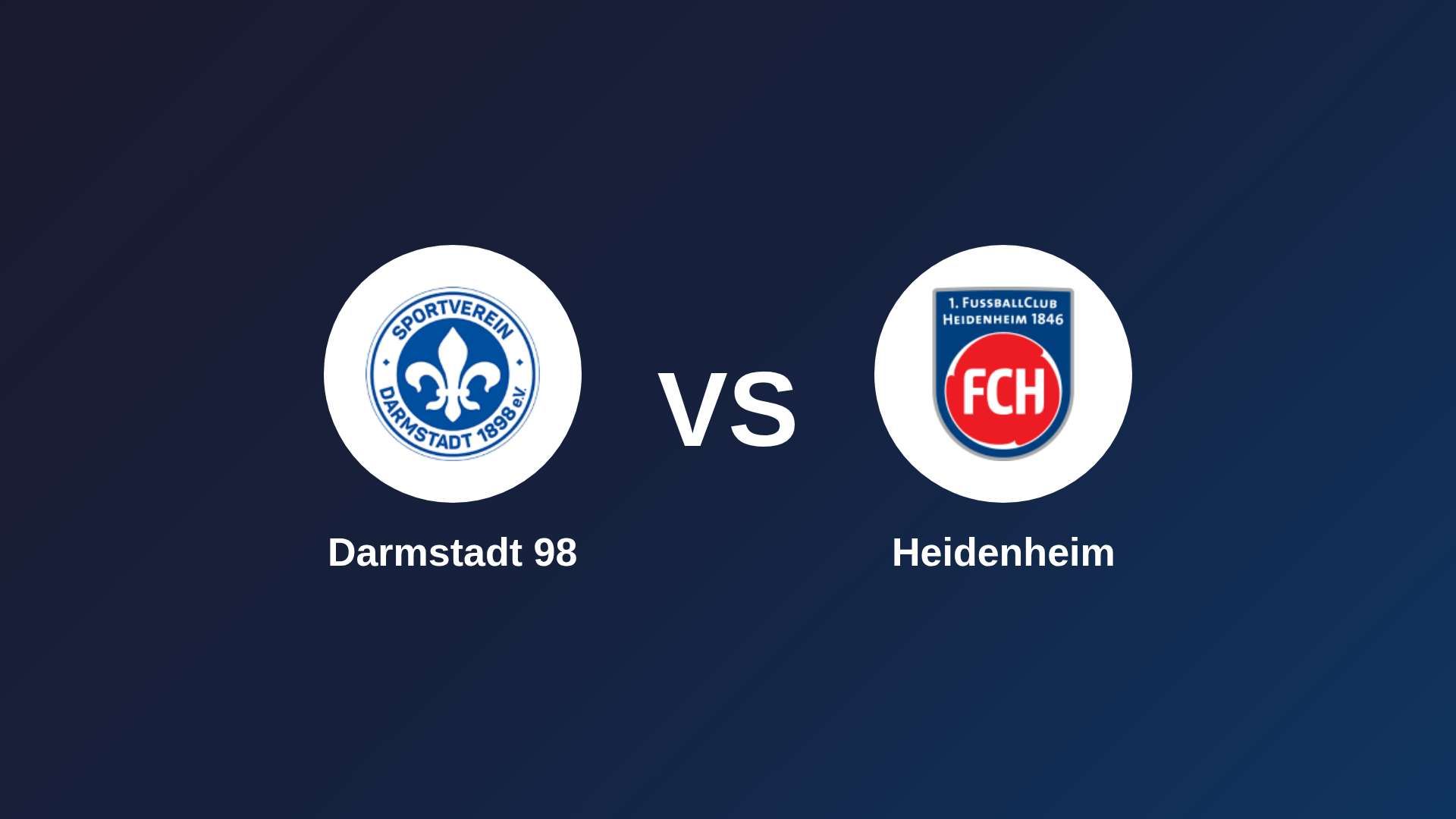 Darmstadt 98 vs Heidenheim