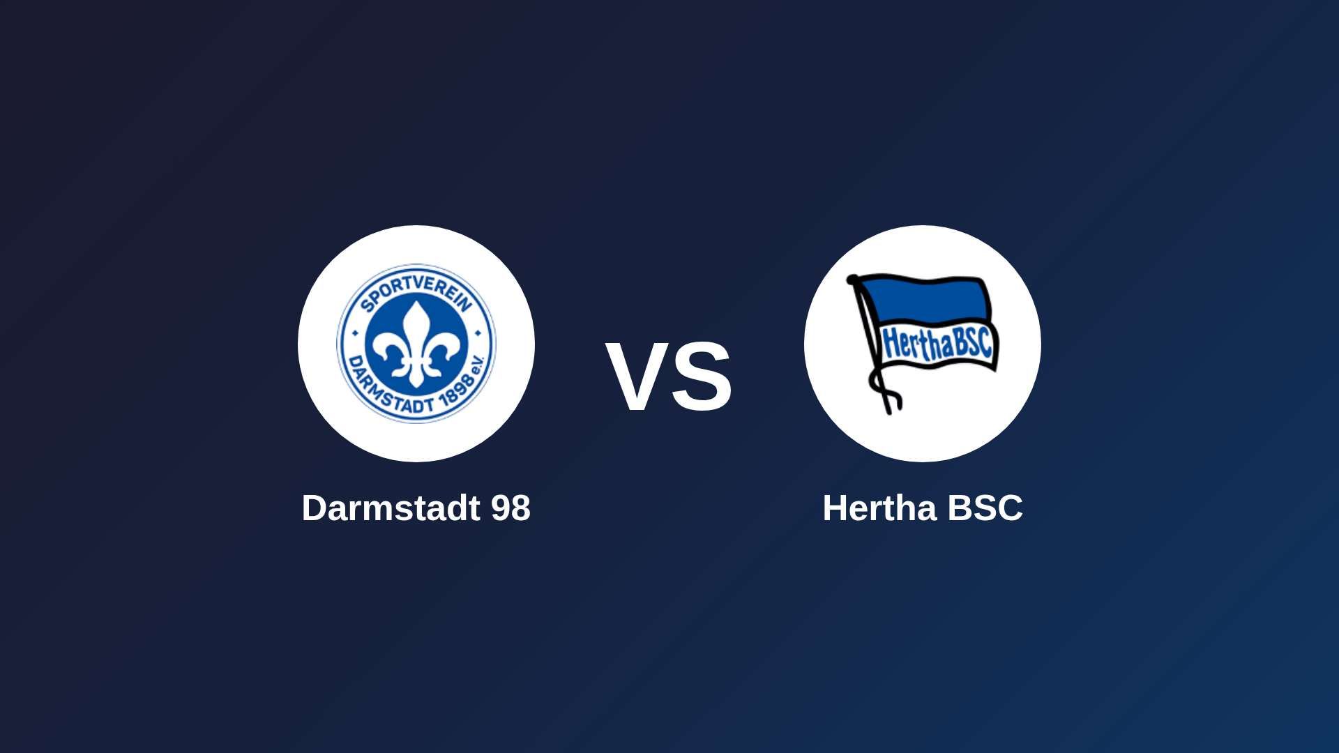 Darmstadt 98 vs Hertha BSC