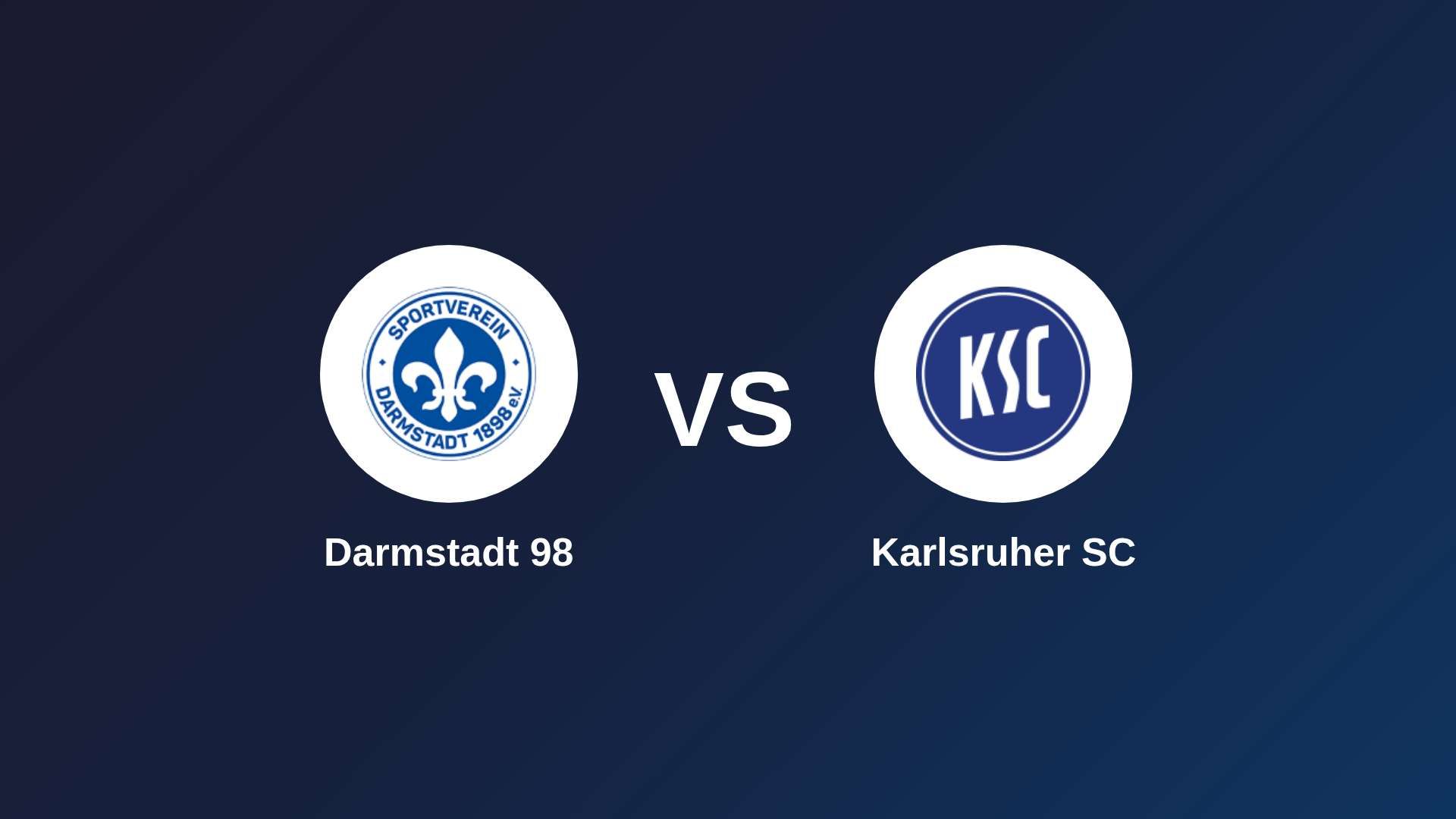 Darmstadt 98 vs Karlsruher SC