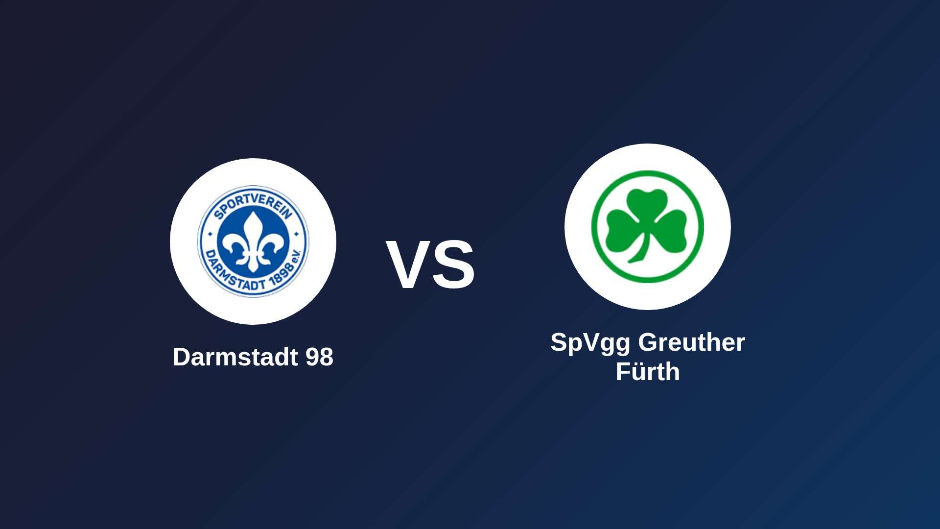 Darmstadt 98 vs SpVgg Greuther Fürth