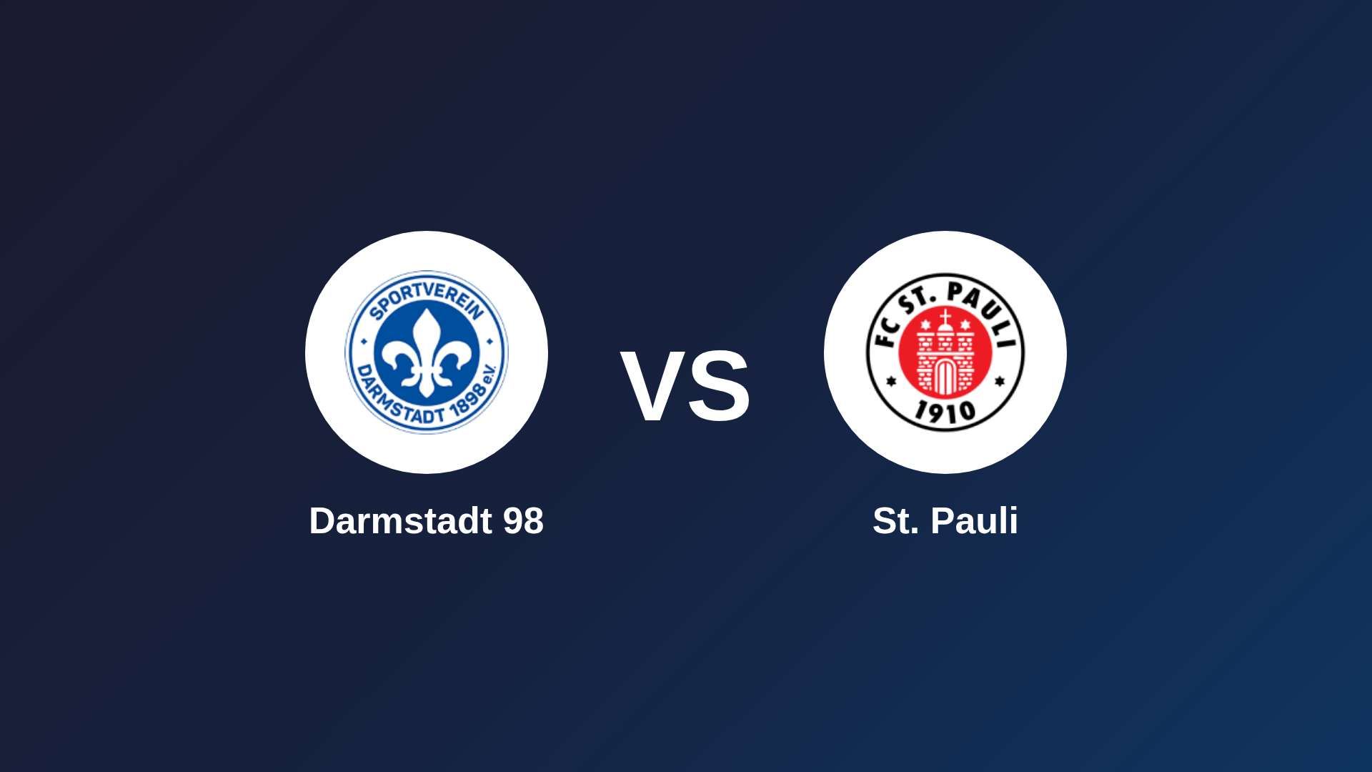 Darmstadt 98 vs St. Pauli